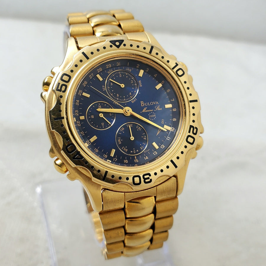 Bulova Marine Star 100M 97A41 Chronograph Alarm 24-HOUR Men's Watch — Pre-Owned, photo 1
