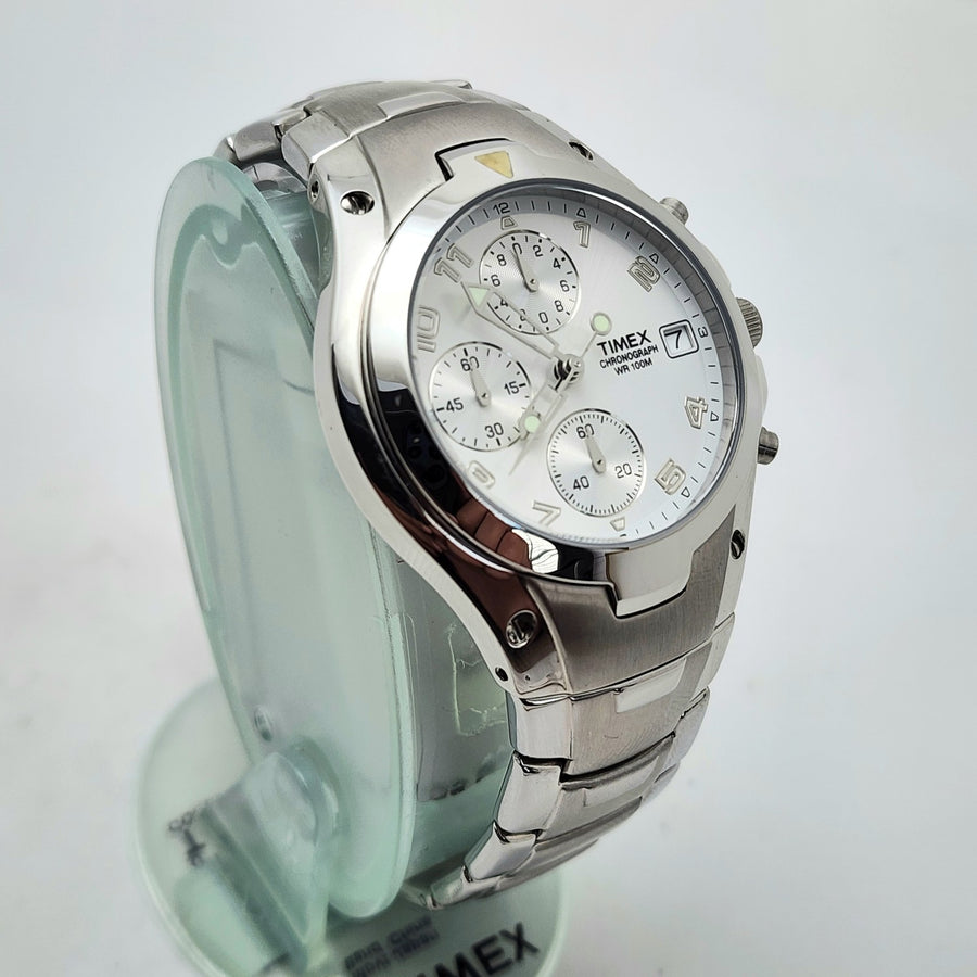 Timex Indiglo T24161 Date WR 50M Gold/white Classic Men's Analog Watch — Pre-Owned, photo 1