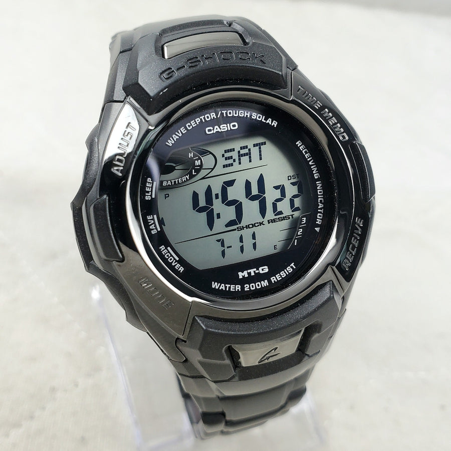 Casio G-shock Wave Ceptor Tough Solar MTG-910DA Black WR 200M Men's Watch — Pre-Owned