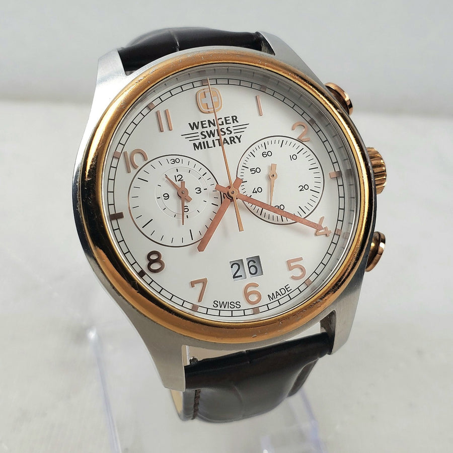 Wenger Swiss Military Zermatt 79020 Rose Gold Chronograph Swiss 43MM Men's Watch — Pre-Owned, photo 1
