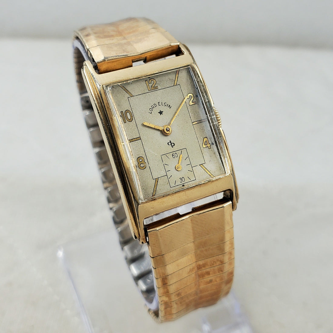 Lord Elgin Tank 14K Gold Filled ART Deco Handwind 22MM Watch — Pre-Owned, photo 1