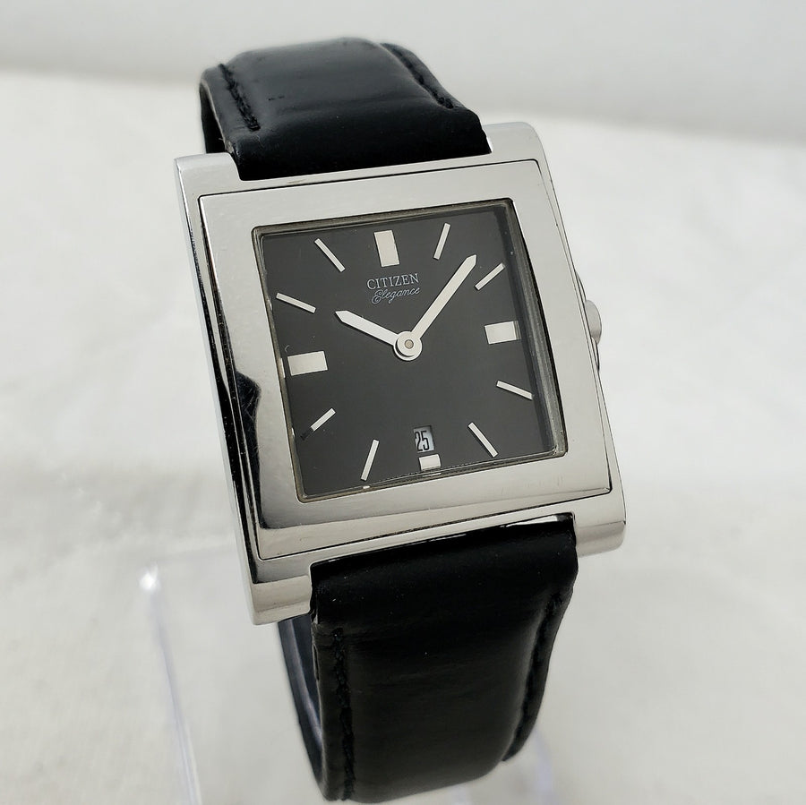 Citizen Elegance Signature 1015-R32820 Black Date Quartz 29MM Watch — Pre-Owned