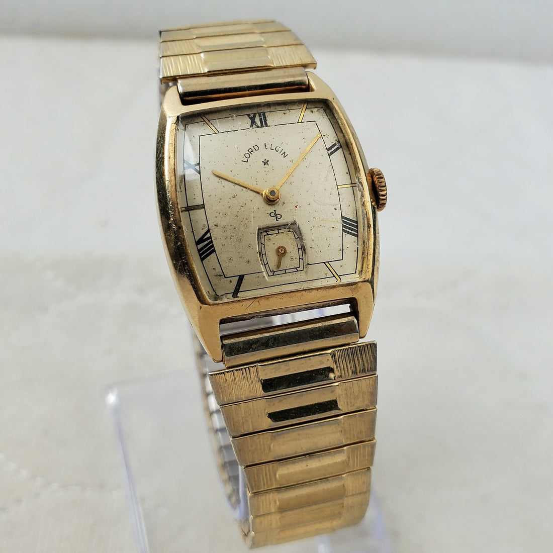 Lord Elgin Tank 14K Gold Filled ART Deco Handwind 25MM Watch — Pre-Owned, photo 1