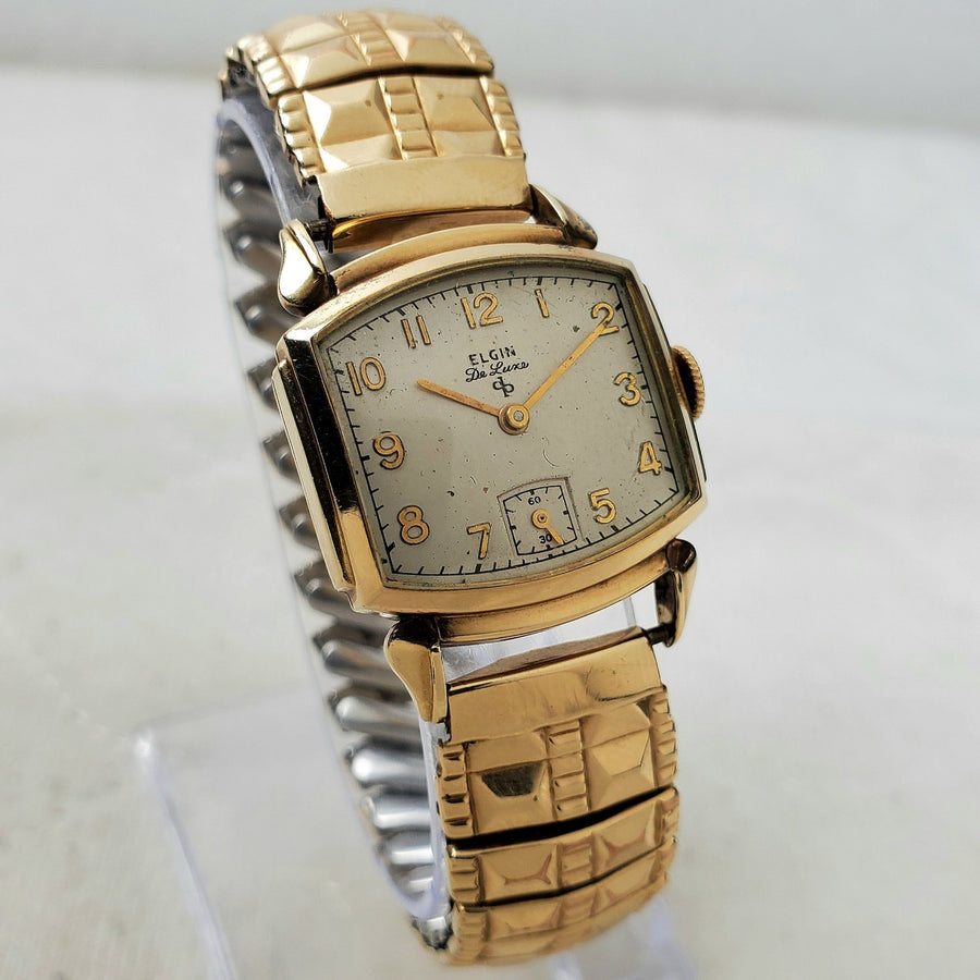 Elgin DE Luxe Tonneau 10K Gold Filled Handwind 25MM Watch — Pre-Owned, photo 1