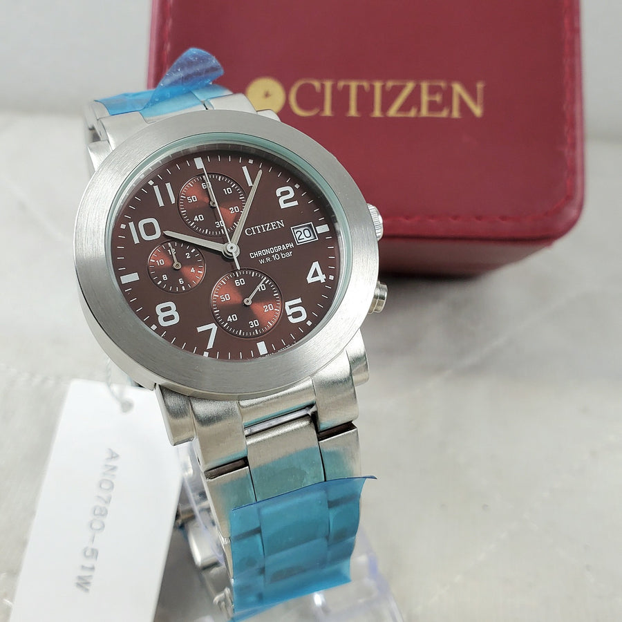 Citizen Alterna OXY D510-S75438 Chronograph Brown Date Men's Watch NEW — Pre-Owned, photo 1