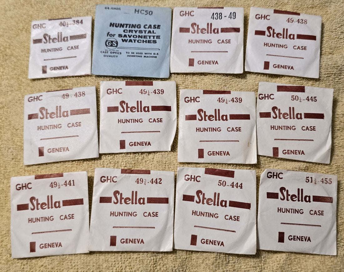 Acrylic Pocket Watch Crystals, Assorted Sizes (Lot of 12) — photo 1
