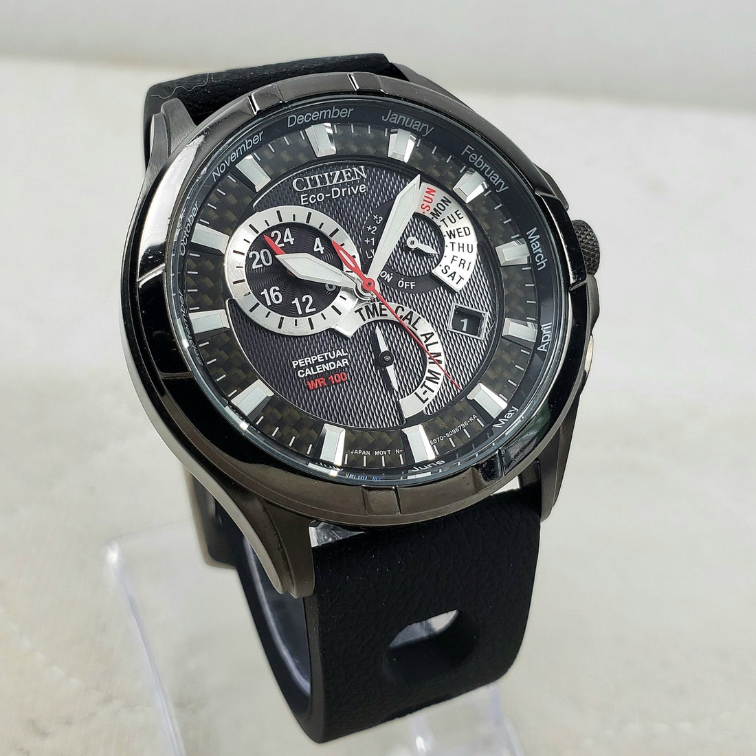 Citizen Eco-drive Calibre 8700 Perpetual Calendar E870-S065101 Black Men's Watch — Pre-Owned, photo 1