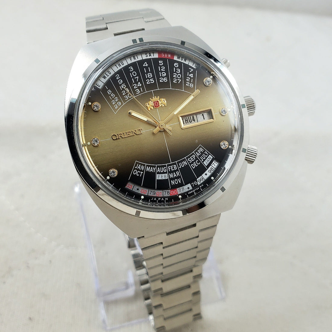 Orient College Multi Year Calendar Automatic Brown Japanese Mov't Watch — Pre-Owned, photo 1