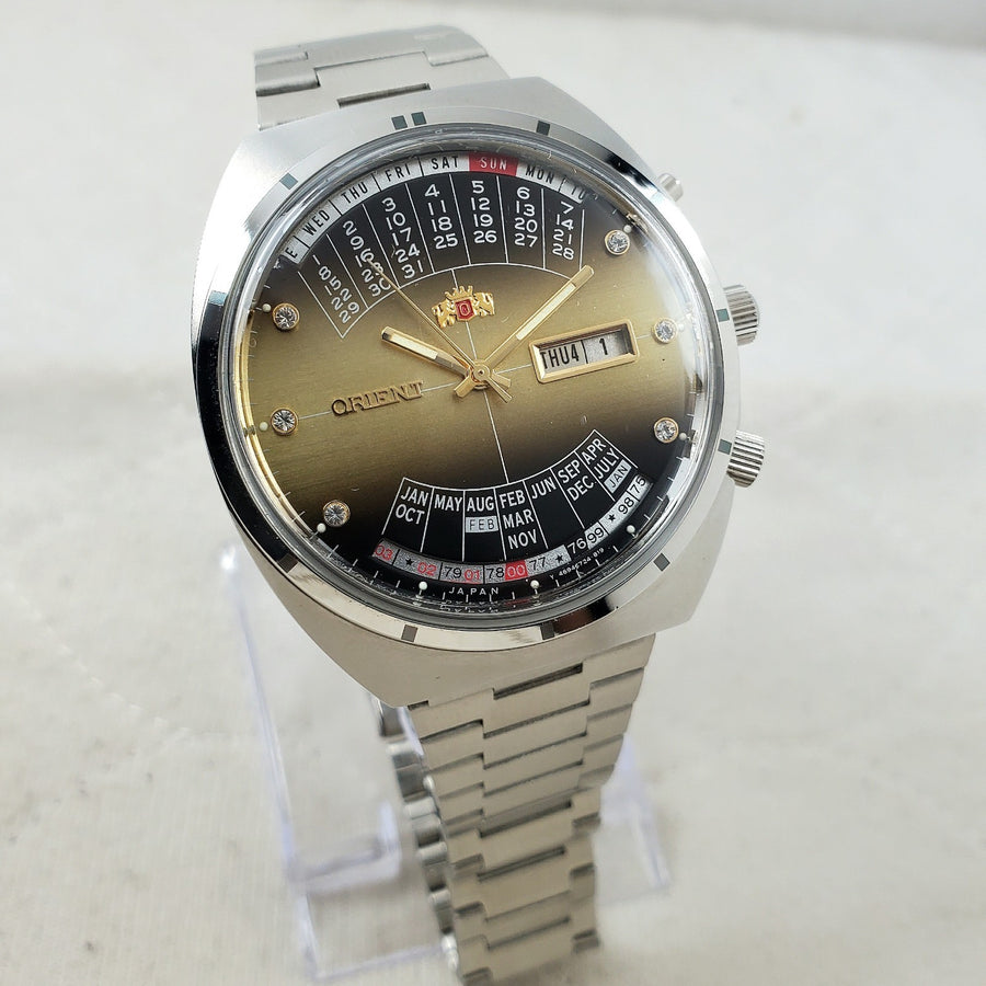 Orient College Multi Year Calendar Automatic Brown Japanese Mov't Watch — Pre-Owned, photo 1