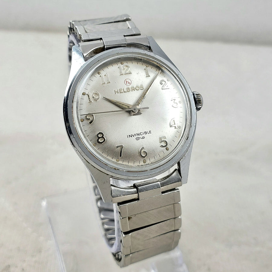 Helbros Invincible Mechanical Handwind Swiss Antimagnetic Men's Watch — Pre-Owned