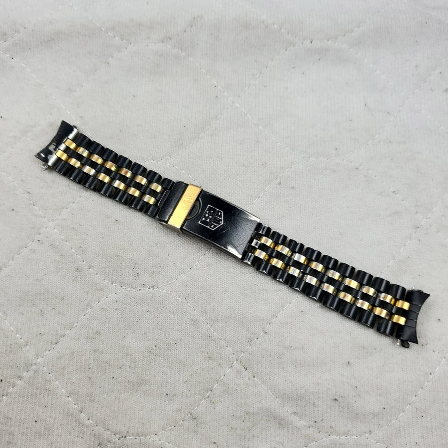 Genuine Tag Heuer 1500 Watch Bracelet, Two-Tone Black/Gold, 17mm — photo 1