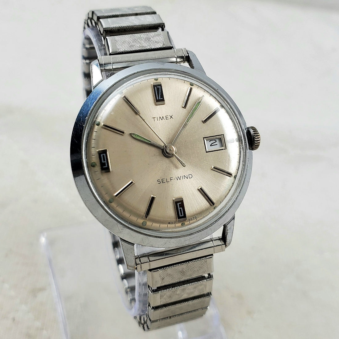 Timex Viscount Calendar 4117 3270 Automatic Self-wind Watch — Pre-Owned