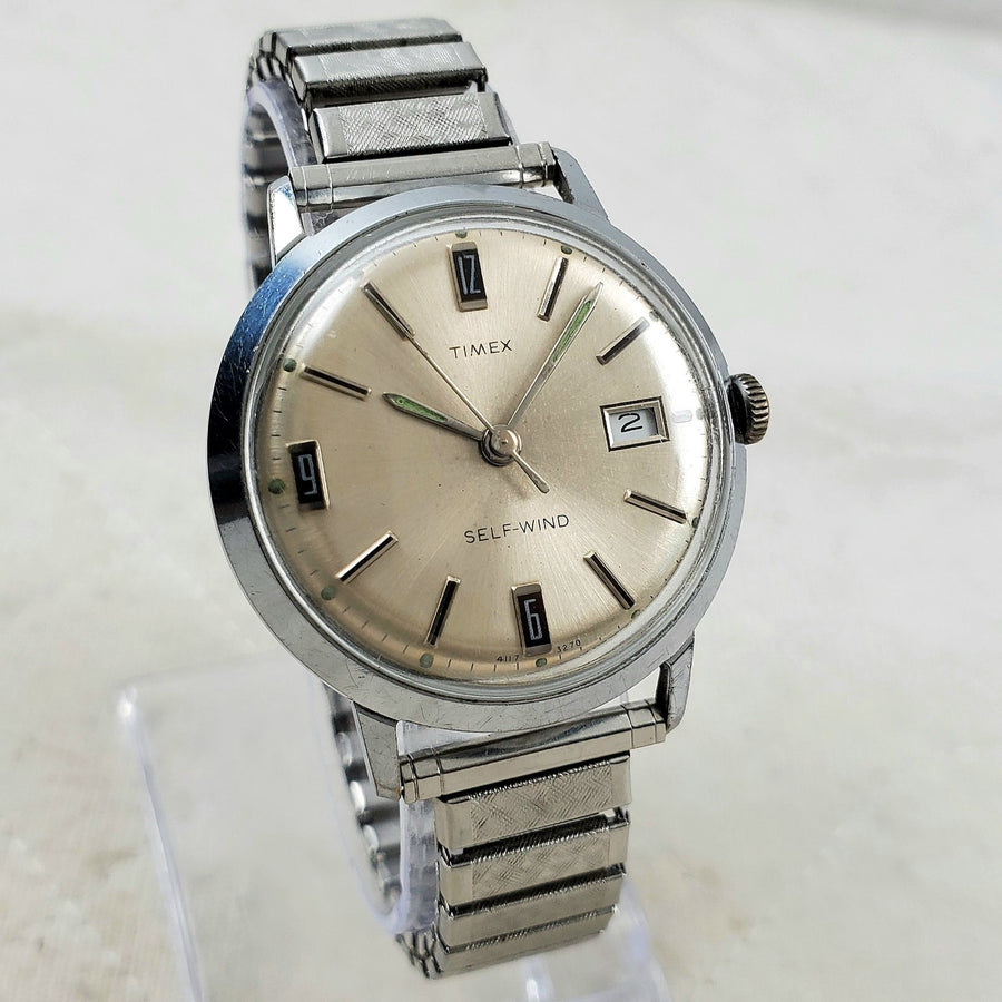Timex Viscount Calendar 4117 3270 Automatic Self-wind Watch — Pre-Owned