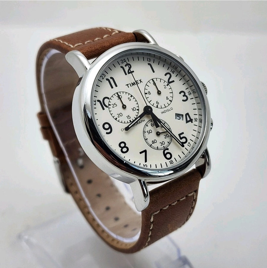 Timex Weekender Chronograph Indiglo TW2P71400 Military Field Men's Watch — Pre-Owned