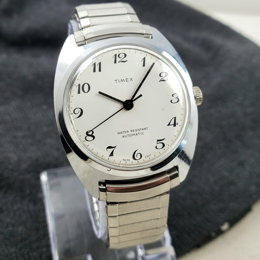 Timex Viscount Automatic 46150 03177 White 34MM Men's Watch — Pre-Owned