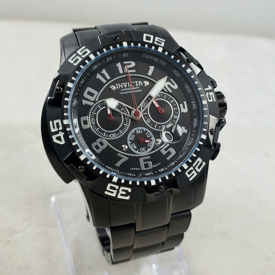 Invicta Signature Chronograph 7198 Japan Mov't 24-HOUR Tachymeter Men's Watch — Pre-Owned