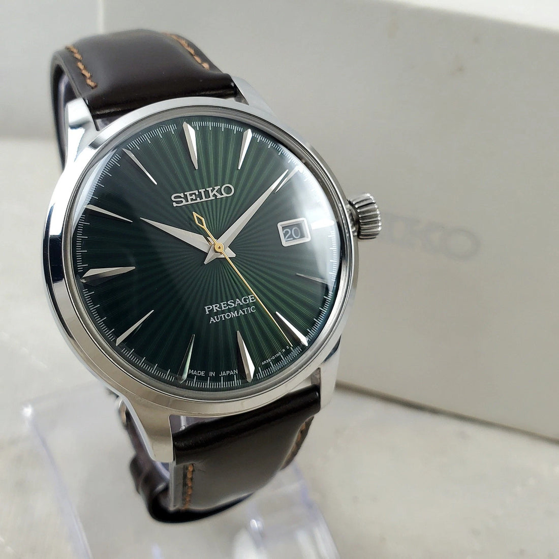 Seiko Presage Cocktail Mockingbird SRPD37J1 Green Automatic 40MM Men's Watch — Pre-Owned