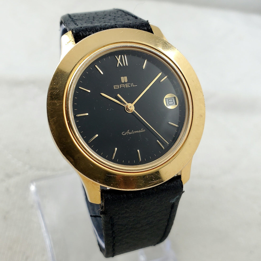 Breil Glamour Black/gold Automatic Classic Date 37MM Men's Watch — Pre-Owned