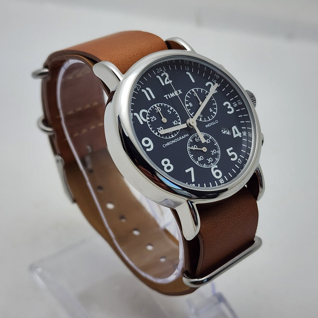Timex Weekender Chronograph Indiglo TW2P62300 Military Field Men's Watch — Pre-Owned