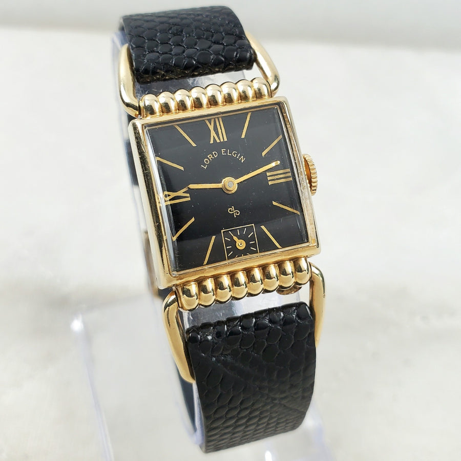 Lord Elgin Swing LUG Drivers Handwind 14K G.F 21MM Watch — Pre-Owned