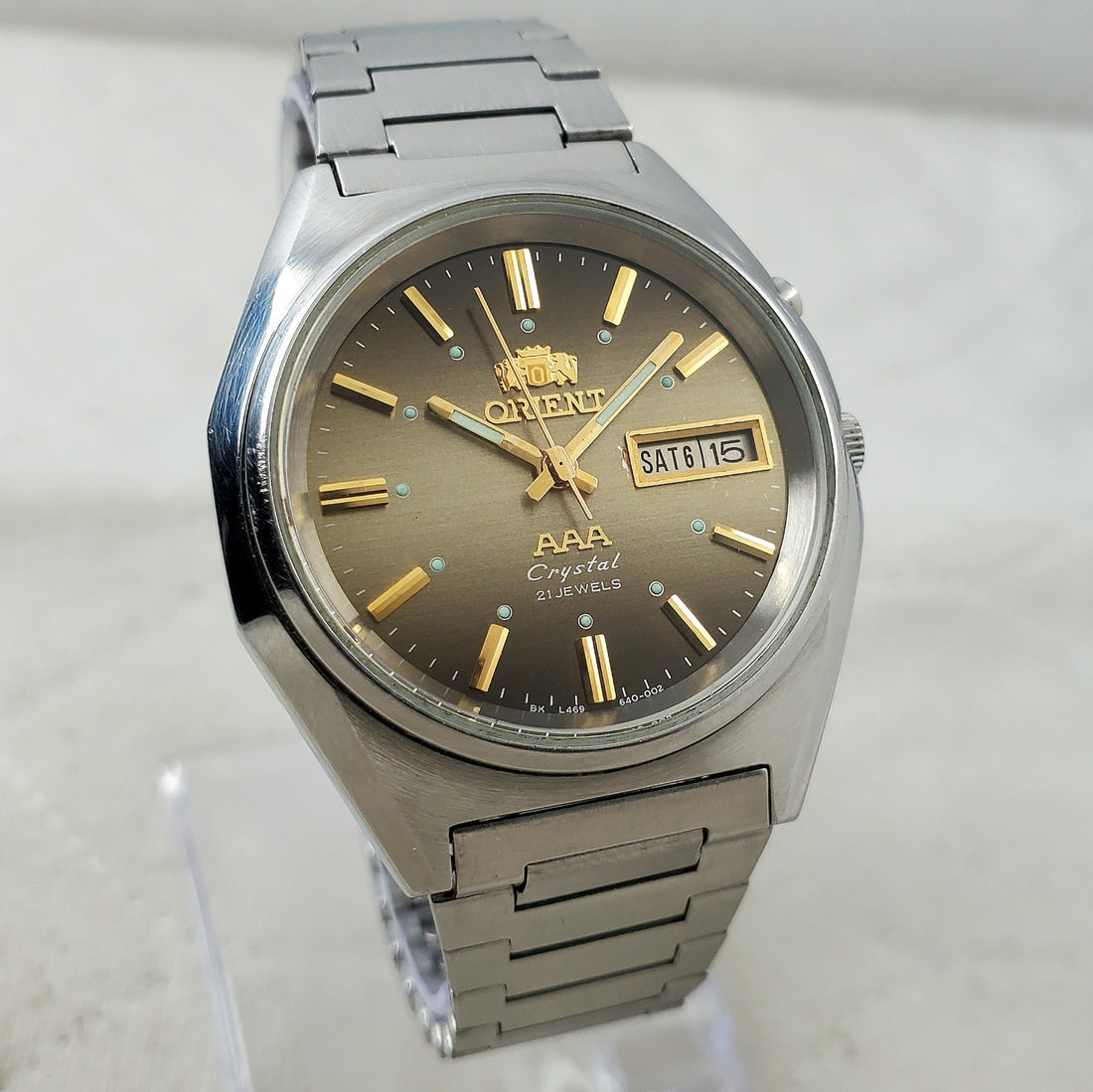 Orient AAA Crystal 21 Jewels Automatic Day/date 37MM Men's Watch — Pre-Owned