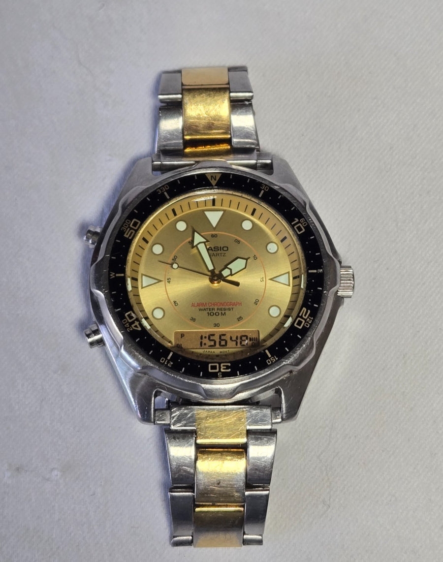 Casio AMW-320R Ana-digi Alarm Chronograph Military Field Men's Watch — Pre-Owned