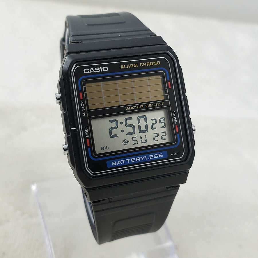 Casio Batteryless FB-90W Alarm Chrono Tough Solar Mens Watch — Pre-Owned