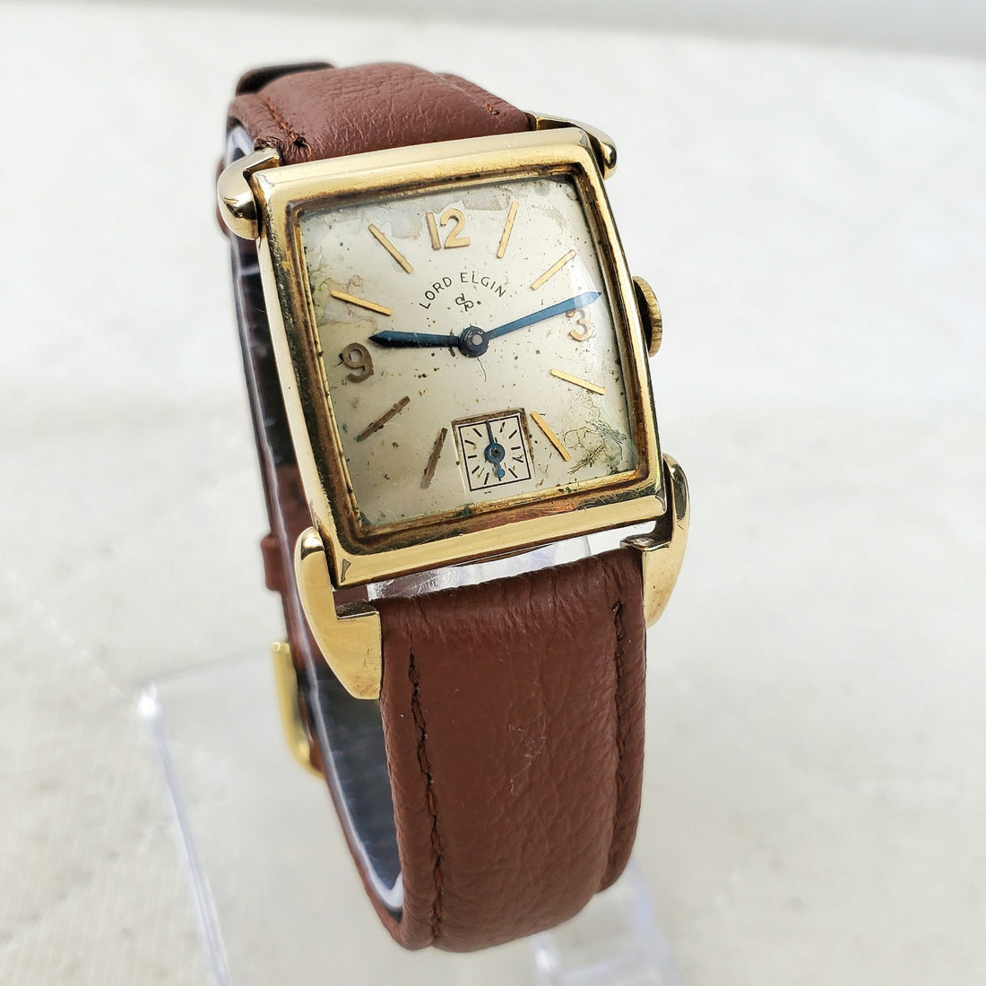 Elgin Lord Elgin 4625 14K G.F Handwind Tank 23MM Men's Watch — Pre-Owned