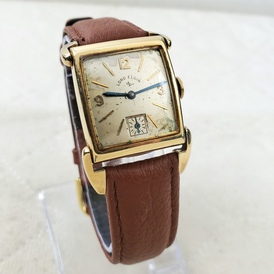Elgin Lord Elgin 4625 14K G.F Handwind Tank 23MM Men's Watch — Pre-Owned