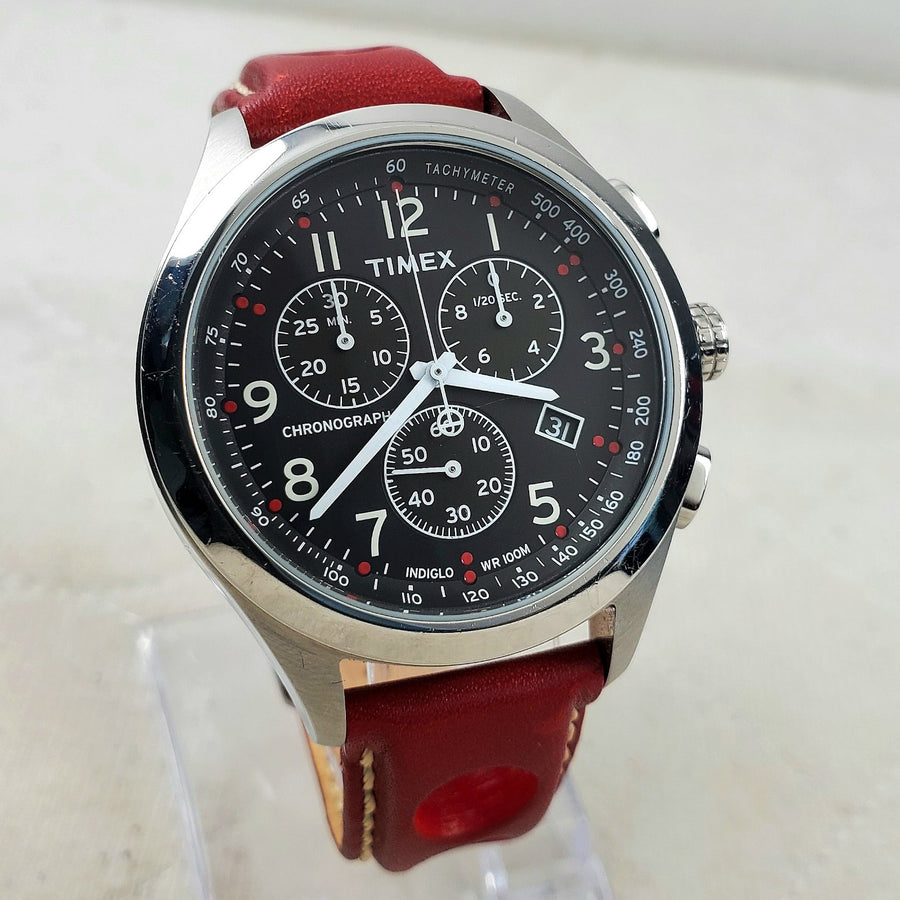 Timex T Series Racing T2M551 Chronograph Quartz Indiglo WR 100M 42MM Men's Watch — Pre-Owned