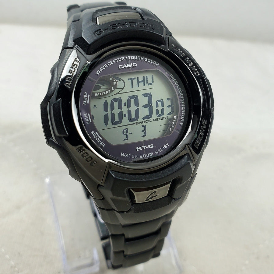 Casio G-shock Wave Ceptor Tough Solar MTG-910DA Black WR 200M Men's Watch — Pre-Owned