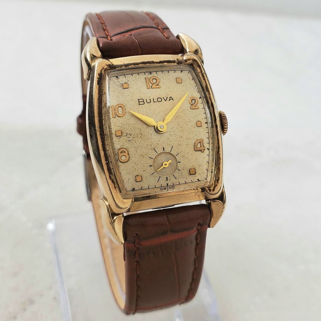 Bulova Ambassador Tank 10K R.G.P Swiss Handwind 25MM Watch — Pre-Owned
