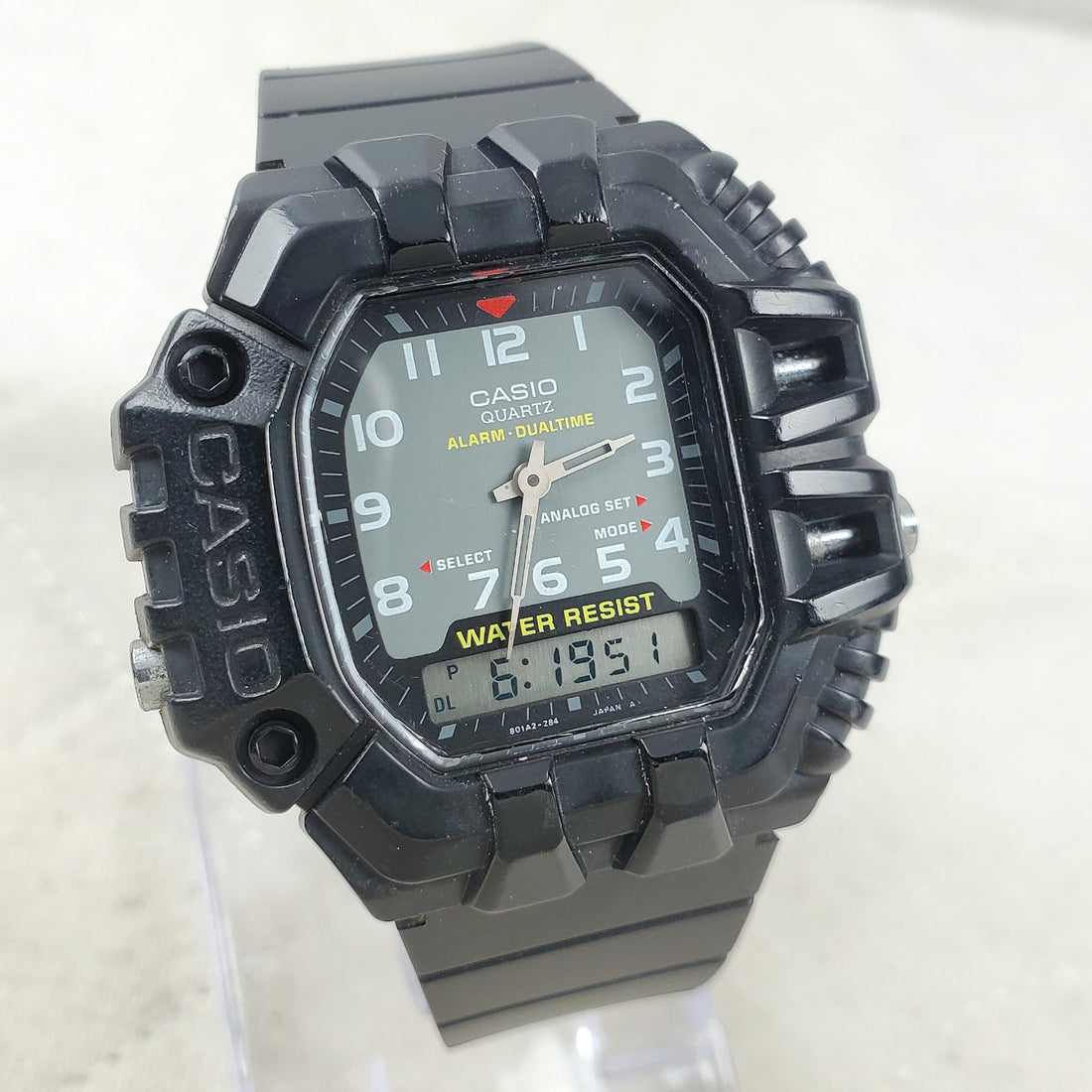 Casio Quartz Alarm Dual Time AQN-10 Ana-digi 44MM Men's Watch — Pre-Owned