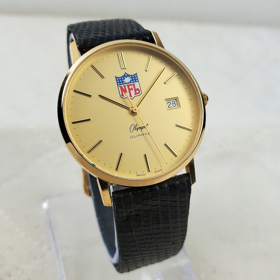 Olympic NFL Quartz QA500 Swiss Made Date 33MM Men's Watch — Pre-Owned