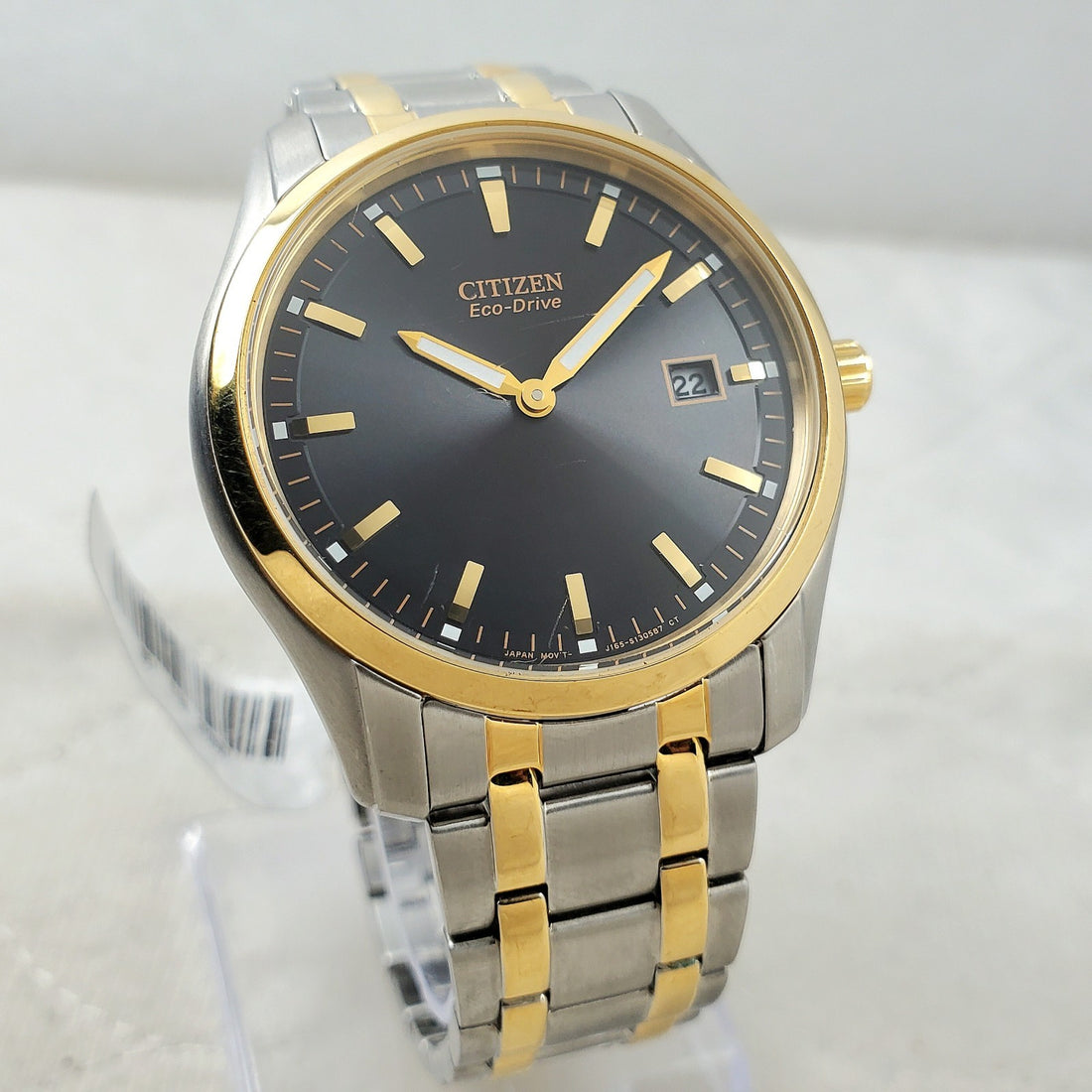 Citizen Eco-drive J165-S091241 Date Two-tone/black Japan Mov't 40MM Men's Watch — Pre-Owned