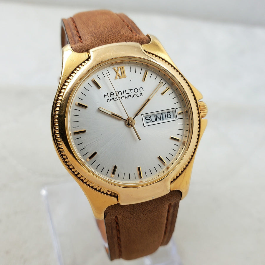 Hamilton Masterpiece 8458 Quartz Day/date 33MM Men's Watch — Pre-Owned