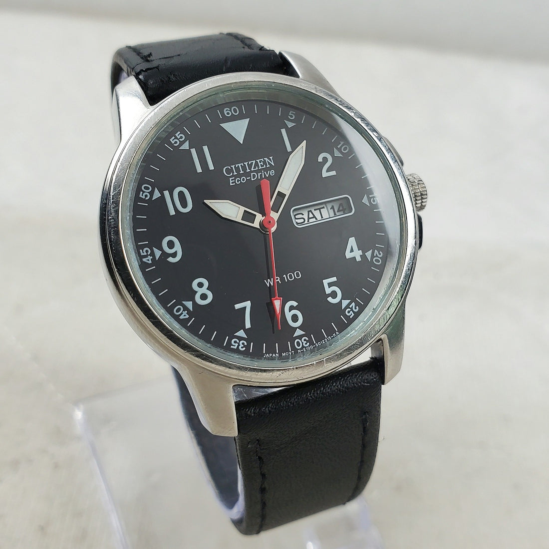 Citizen Garrison Eco-drive Day/date Military Field Black 37MM Men's Watch — Pre-Owned