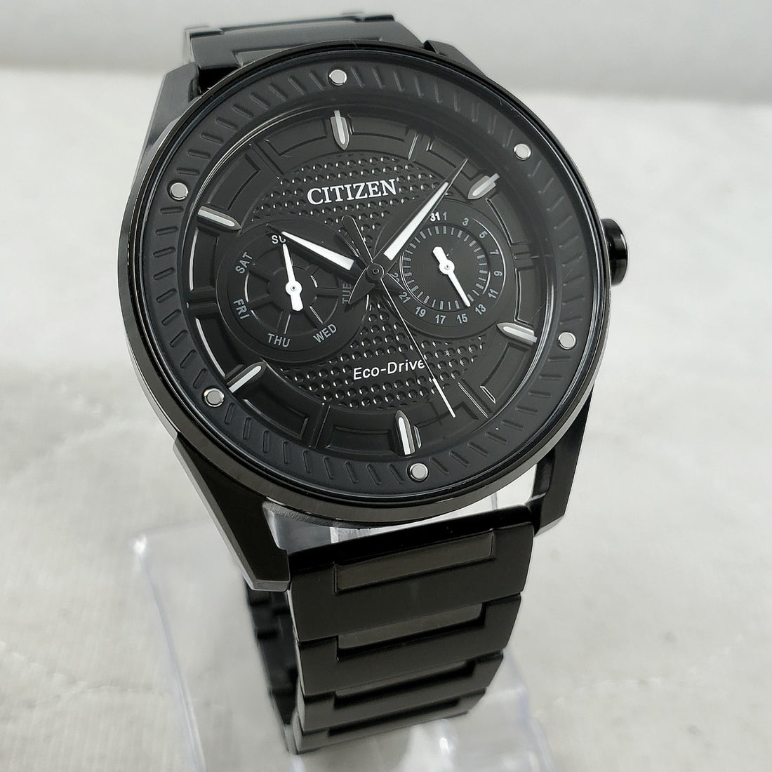 Citizen Eco-drive CTO 8725-S111927 Black Japan Mov't Day/date 42MM Men's Watch — Pre-Owned