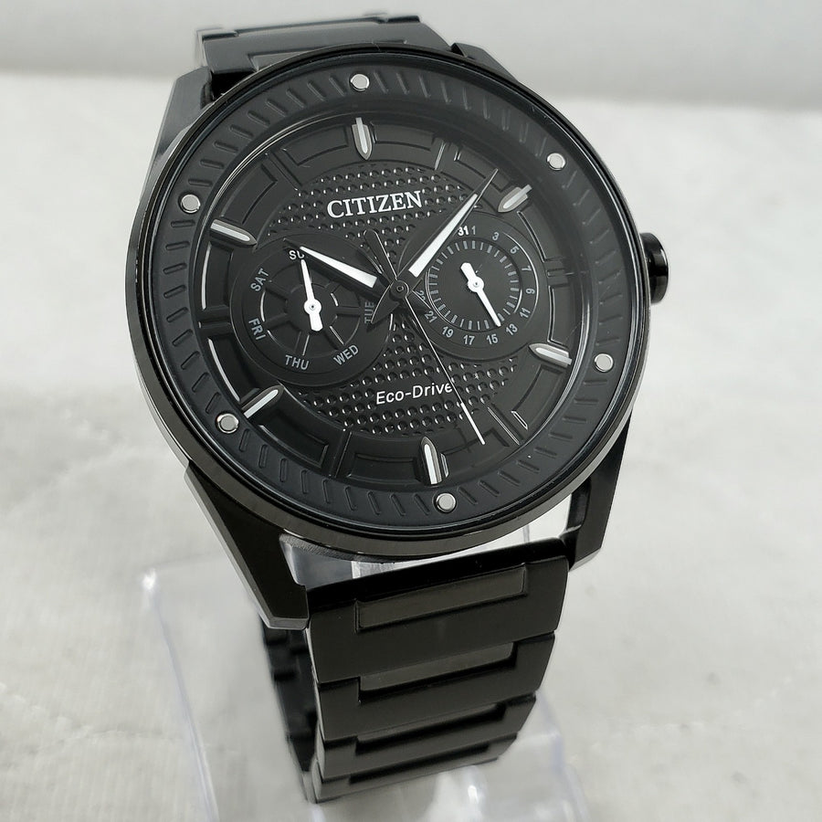 Citizen Eco-drive CTO 8725-S111927 Black Japan Mov't Day/date 42MM Men's Watch — Pre-Owned