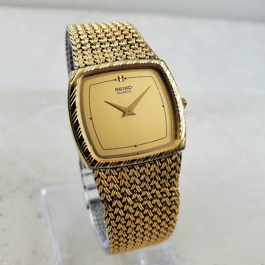 Seiko Quartz 6530-5310 Japan Gold Tone 30MM Men's Watch — Pre-Owned