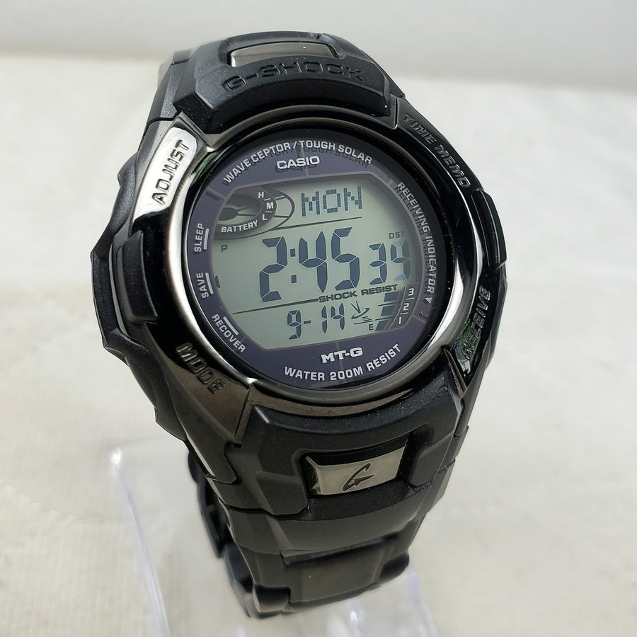 Casio G-shock Wave Ceptor Tough Solar MTG-910DA Black WR 200M Men's Watch — Pre-Owned
