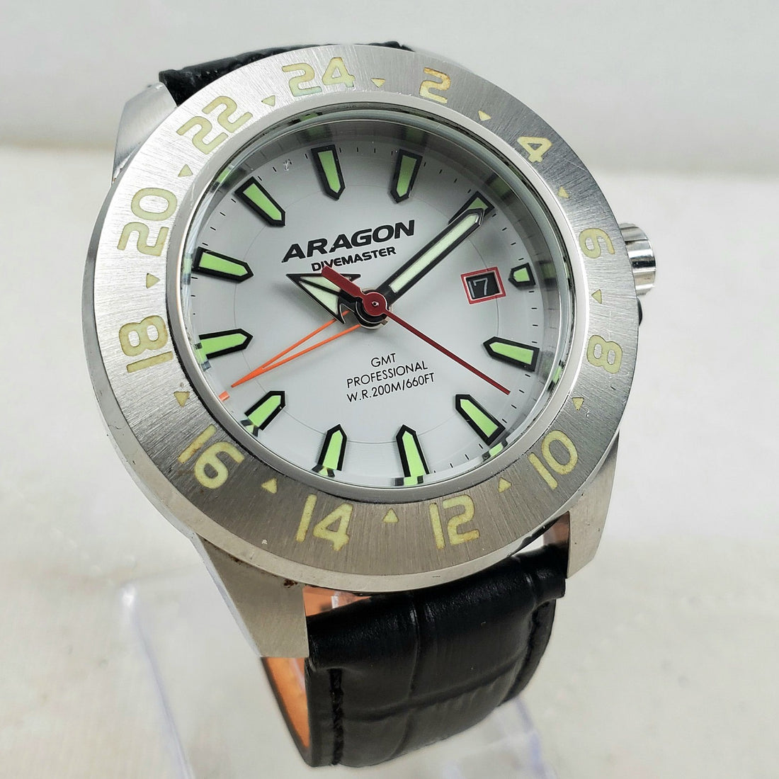 Aragon Android Divemaster A069 GMT Diver Quartz Swiss Mov't WR 200M Men's Watch — Pre-Owned