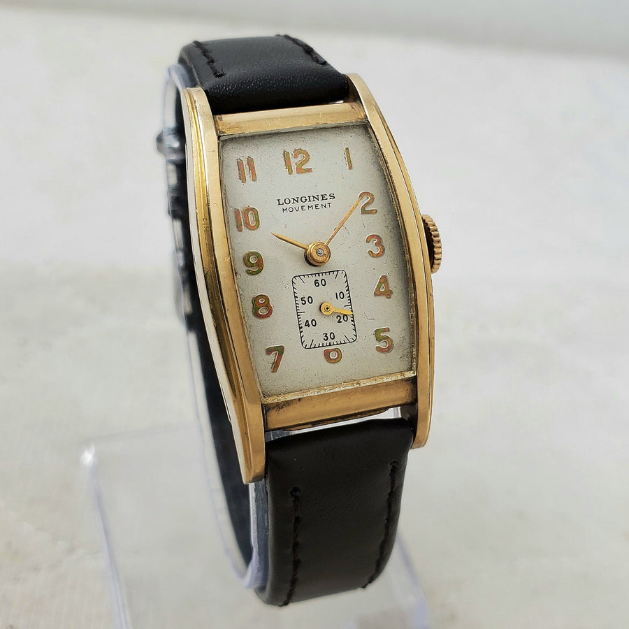 Longines Sub-second Tonneau 10K G.F Handwind 21MM Watch — Pre-Owned
