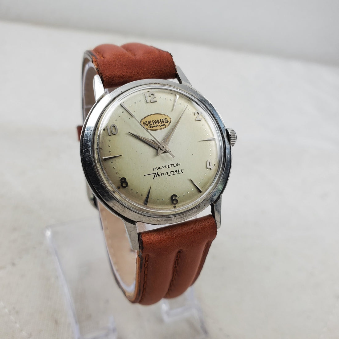 Hamilton Thin-o-matic Hennis Automatic 34MM Men's Watch — Pre-Owned