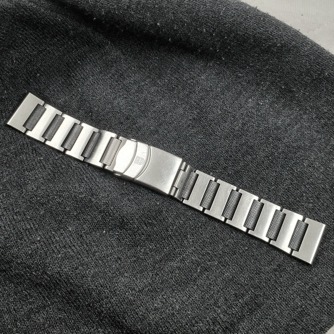 Original Luminox Stainless Steel 22MM Silver/black Watch Bracelet Band