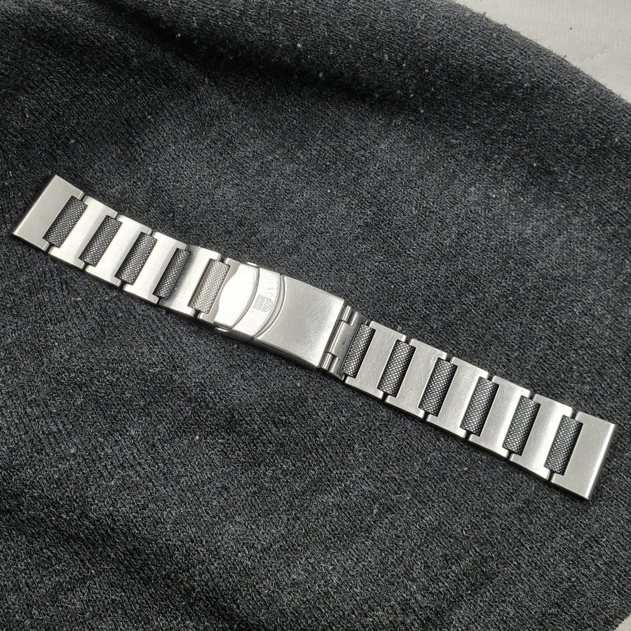 Original Luminox Stainless Steel 22MM Silver/black Watch Bracelet Band