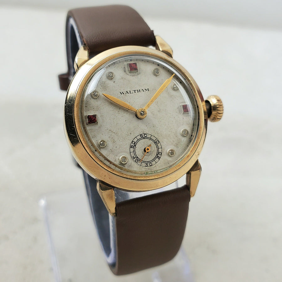 Waltham Hubbard U.S.A Handwind Sub-second 17 Jewels 30MM Mens Watch — Pre-Owned