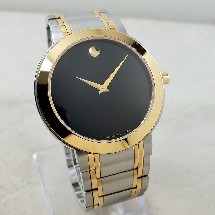 Movado Museum Quartz 0607278 Stiri Black/two-tone Swiss 40MM Men's Watch — Pre-Owned