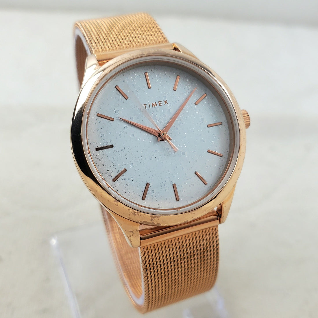 Timex Celestial Opulence TW2V01400 Rose Gold Tone Mesh Quartz 33MM Women's Watch — Pre-Owned
