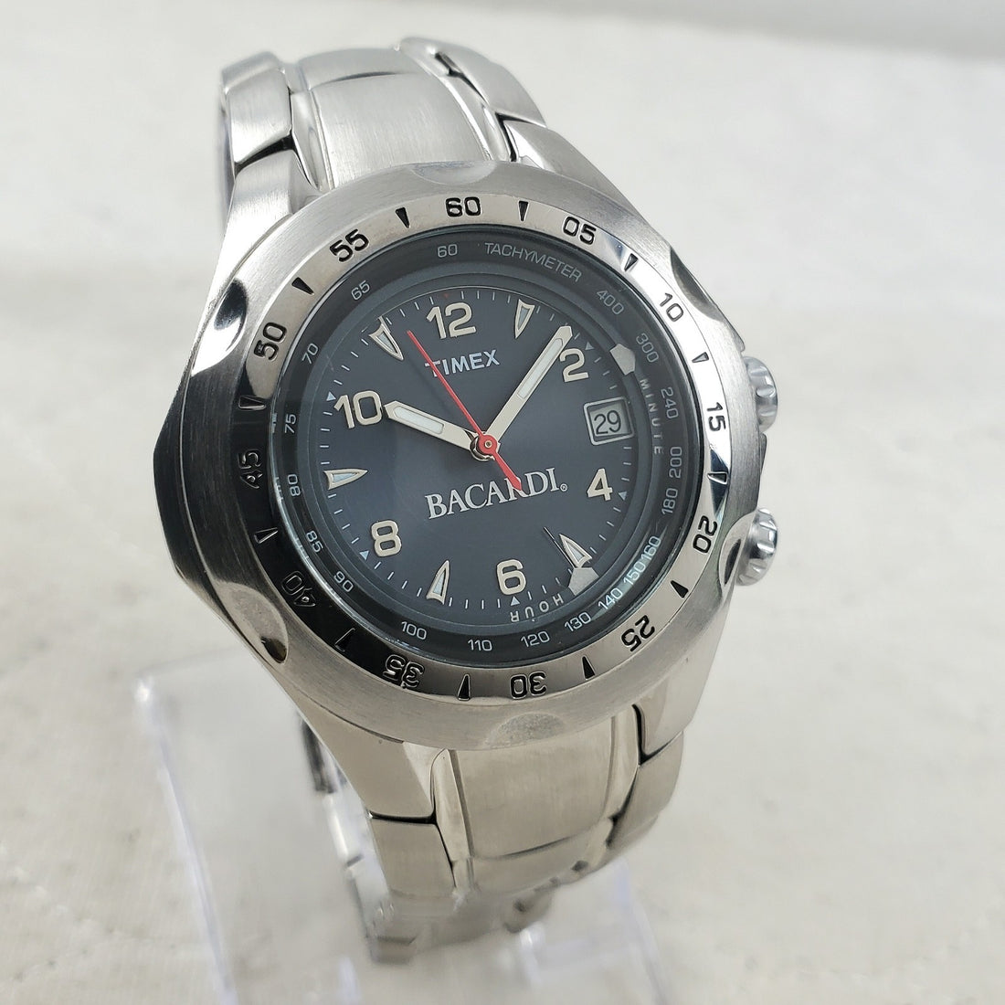 Timex I-control Bacardi T19281 Indiglo Alarm Tachymeter Quartz Date Men's Watch — Pre-Owned